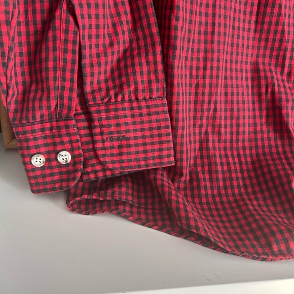 Vintage Sears Red and Black Plaid Shirt M - Picture 11 of 15